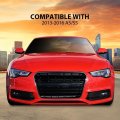 G-plus Front Bumper Fog Light Grille Cover Honeycomb Black With Ring Compatible Audi A5 S-line S5 2013-2017 Only Fit For