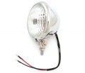 4 5 Bottom Mount Halogen Motorcycle Headlight Chrome W Clear Lens