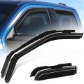 Auto Dynasty In-channel Window Visors For 2015-2026 Ford F-150 F-250 F-350 Super Duty Cab Deflectors Rain Guards Sun Wind Air 