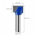 Uxcell 16mm Dia 8mm Shank Bottom Cleaning Router Bit 2 Flutes Carbide Tipped Cutter Uncoated For Woodworking