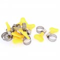 9-16mm Range Band Stainless Steel Gear Fuel Line Hose Clamp 10pcs 