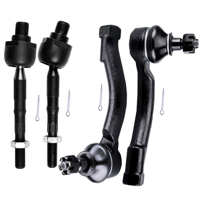 4pcs Front Suspension Kit Inner Outer Tie Rod End Fit 2003-2009 For Kia Sorento