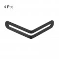 Uxcell Adjustable Corner Code 4pcs 80x80mm Stainless Steel 90-degree L-shape Brace For Fixed Furniture Shelf Bed Table