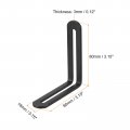 Uxcell Adjustable Corner Code 4pcs 80x80mm Stainless Steel 90-degree L-shape Brace For Fixed Furniture Shelf Bed Table