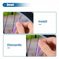 X Autohaux 36 Pcs Purple Bicycle Reflector Reflective Version Durable Abs Night Visibility Cycling For Bike Mountain Wheels