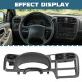 Dash Radio Trim Bezel Cover For 1998-2004 Chevy Chevrolet S10 Blazer Gmc Jimmy Dashboard Panel Only Fit Single Din