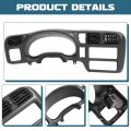Dash Radio Trim Bezel Cover For 1998-2004 Chevy Chevrolet S10 Blazer Gmc Jimmy Dashboard Panel Only Fit Single Din