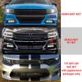Ecotric Front Upper Grille Assembly Compatible With 2015-2023 Dodge Charger Srt Sxt Pursuit R T Se Gt Scat Pack Daytona
