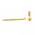 Prime-line Wood Screw Flat Head Phillips 10 X 2 In Solid Brass Pack Of 25