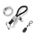 Hawyet 1 Pc Bling Car Keychain Decorations Accessories Universal Metal Crystal Rhinestones Key Holder With 3 Rings Black 