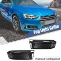X Autohaux Pair Front Fog Light Grille Bumper Grill Cover For Audi A4 S-line S4 2017-2019 8w0807681k 8w0807682k