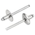 50pcs 3 16 X5 304 Stainless Steel Large Flange Round Head Rivets Cap Open End Blind For Construction Automotive Manufacturing 
