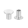100pcs Semi Tubular Rivets 5mm X 8mm Aluminum Round Flat Head Semi-tubular Metal Stud Rivet For Industry Household Repairing 