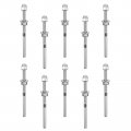 10pcs Wire Rope Terminal Accessories For Swage End Cable Railing Tensioner Steel Kit Porch Stainless Hand Pressure Connector