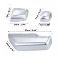 X Autohaux 6pcs Silver Tone Inner Door Seat Adjust Button Switch Cover Decor For Mercedes Benz W204 W205 W212 W218 X204 X166 C