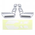 X Autohaux 6pcs Silver Tone Inner Door Seat Adjust Button Switch Cover Decor For Mercedes Benz W204 W205 W212 W218 X204 X166 C