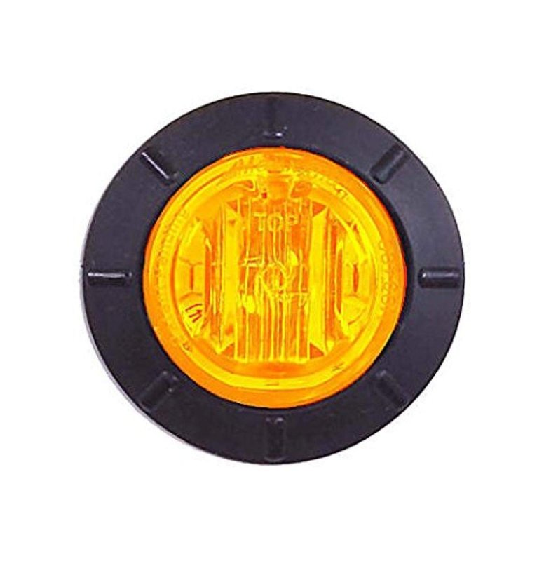 M09400ycl Amber 1 25 In Round Led Clear Lens Clearance Marker Light Polycarbonate Housing Resin Sealed Electronics Includes