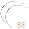 Saihisday 2pcs 89370 Front Brake Lines Replacement For Gmc Yukon Xl 2015 2016 2017 2018 2019 Chevy Suburban Hoses