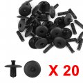 Uxcell 20pcs Plastic Rivet Fender Bumper Fastener Clips Push-type Retainer Fit For Audi 4d0-807-300