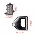 Pair Led Fog Light Assembly Kit Oe Style Clear Lens With Chrome Bezels Switch Wires Relay Compatible 2019-2022 Gmc Sierra 1500