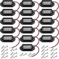 16 Pack Led License Plate Light 12v Waterproof White Tail Lights For Truck Suv Van Rv Trailer Boat Motorcycle Step Courtesy 