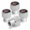 Ipick Image For Ford Focus St In Black On Silver Chrome Aluminum Tire Valve Stem Caps