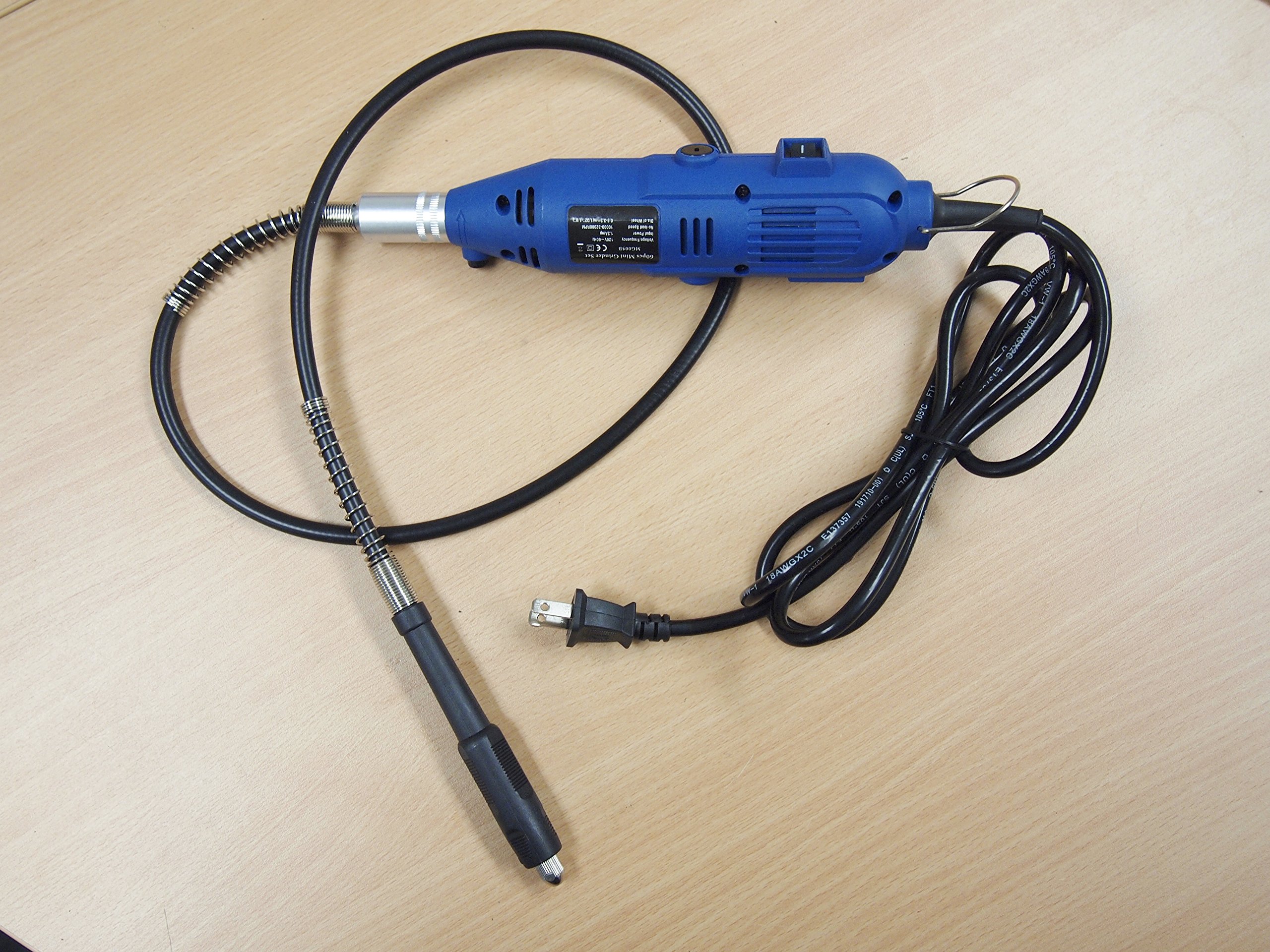 60pc Rotary Tool Kit Die Grinder Polisher Flexible Shaft Stand