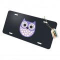 Graphics More Cute Purple Owl Novelty Metal Vanity Tag License Plate