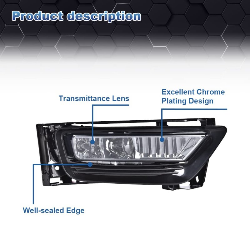 Fog Light Assembly For 2013 2015 Honda Accord Sedan Smoky Lens With Bulbs Direct Replacement 33900t2aa01 Front Halogen Lamps 2