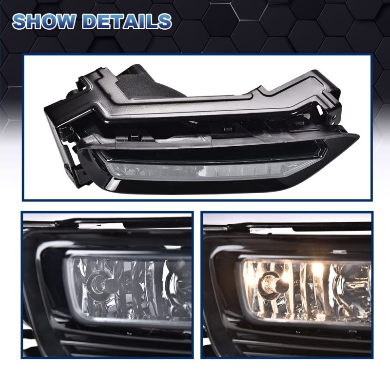 Fog Light Assembly For 2013 2015 Honda Accord Sedan Smoky Lens With Bulbs Direct Replacement 33900t2aa01 Front Halogen Lamps 2