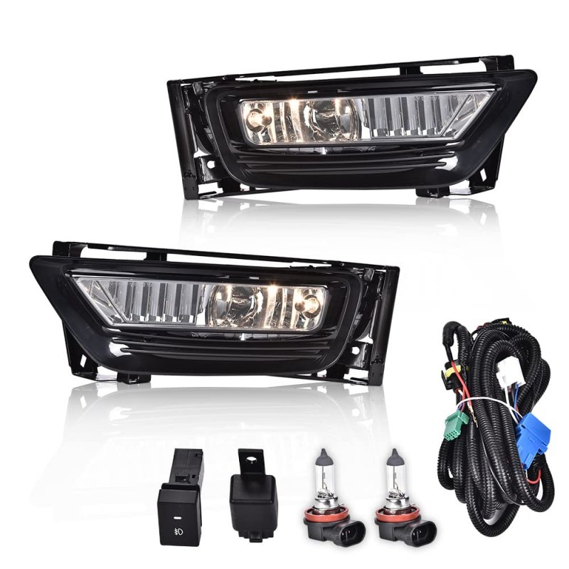 Fog Light Assembly For 2013 2015 Honda Accord Sedan Smoky Lens With Bulbs Direct Replacement 33900t2aa01 Front Halogen Lamps 2
