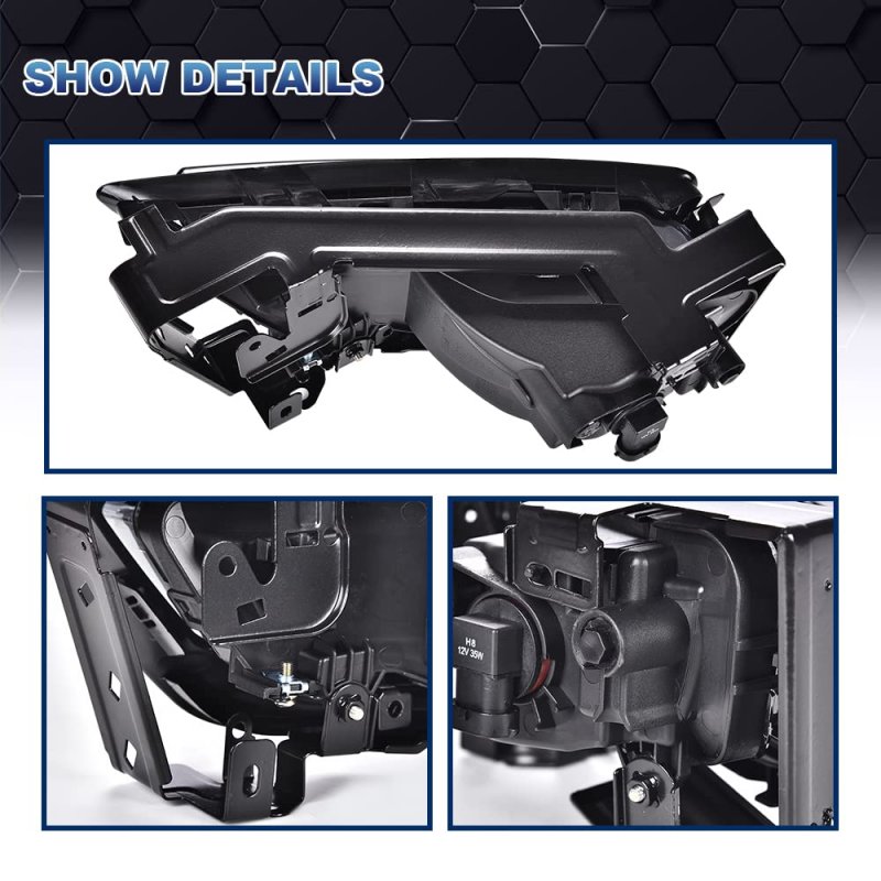 Fog Light Assembly For 2013 2015 Honda Accord Sedan Smoky Lens With Bulbs Direct Replacement 33900t2aa01 Front Halogen Lamps 2