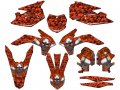 2013-2014 Sx Flaming Gearhead Orange Senge Graphics Complete Kit For Ktm 
