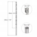 Uxcell 7mm Twist Drill Bits High-speed Steel Straight Shank Extra Long Bit 200mm Length For Wood Plastic Aluminum