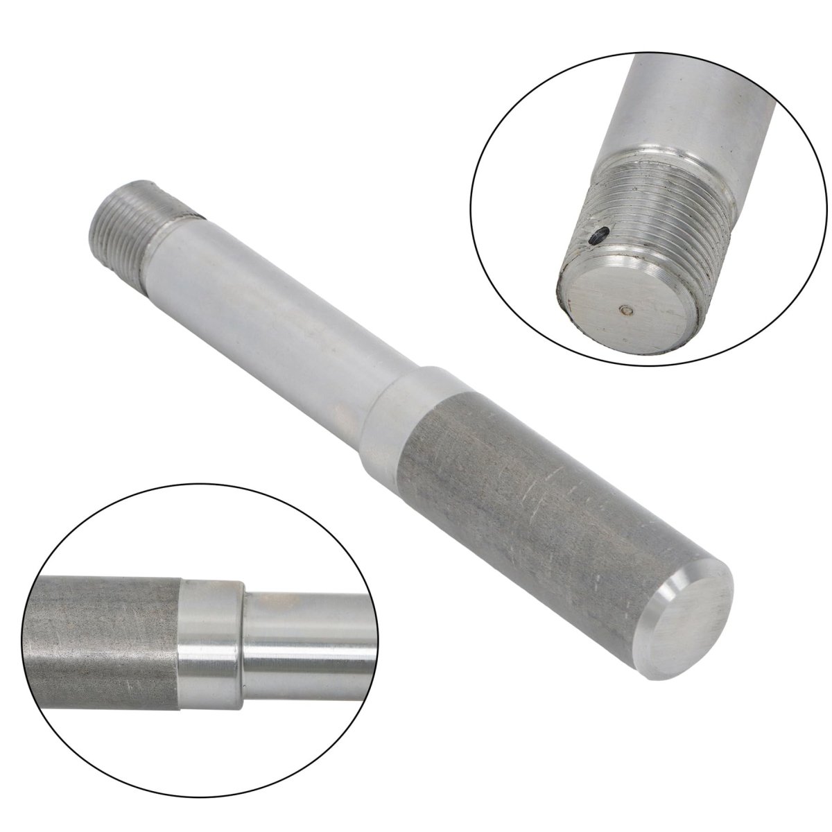 Bt8 Round Spindle With Fastening Accessories For 2000lb Axles 1 25 In Shank Diameter And 8 Overall Length Stainless Steel