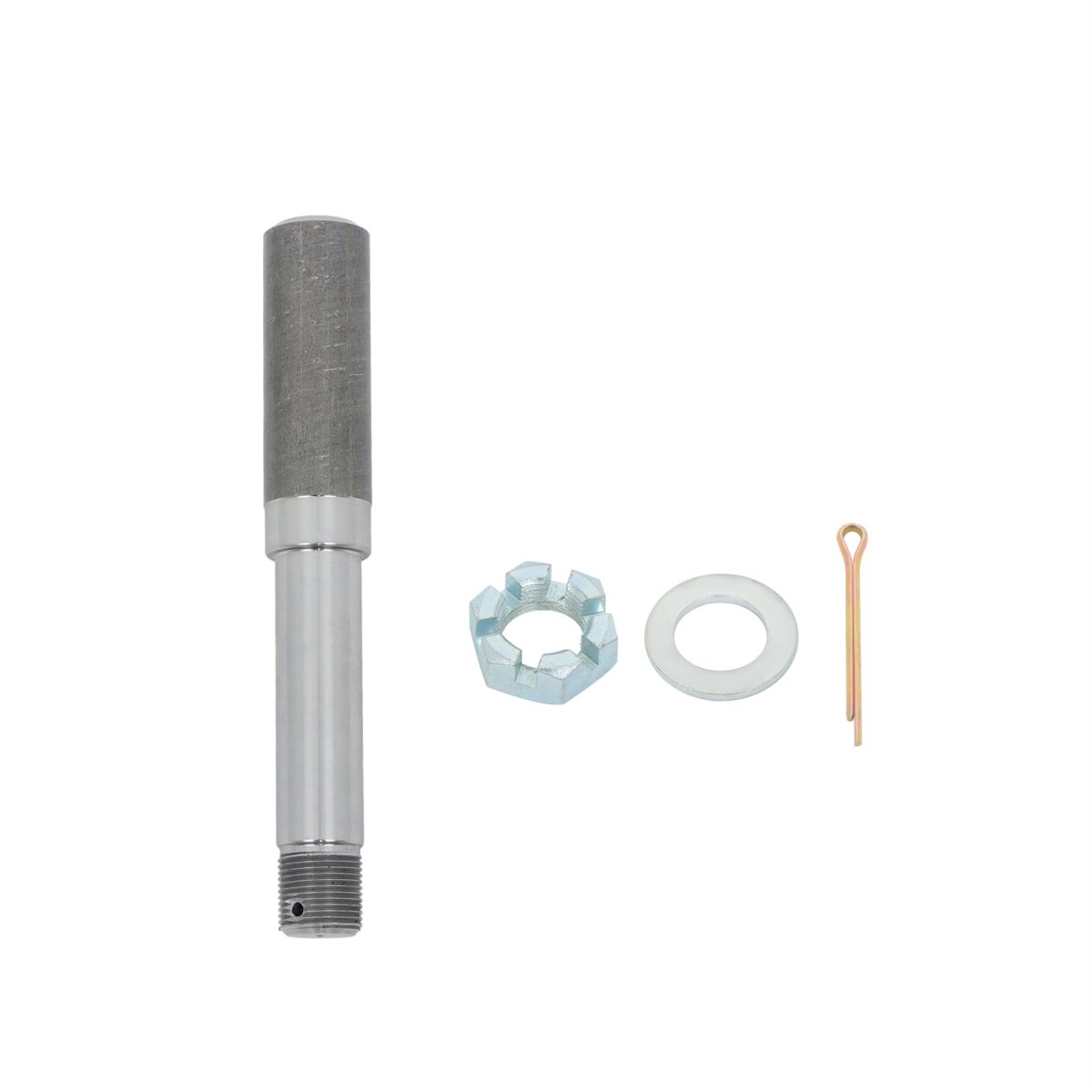 Bt8 Round Spindle With Fastening Accessories For 2000lb Axles 1 25 In Shank Diameter And 8 Overall Length Stainless Steel
