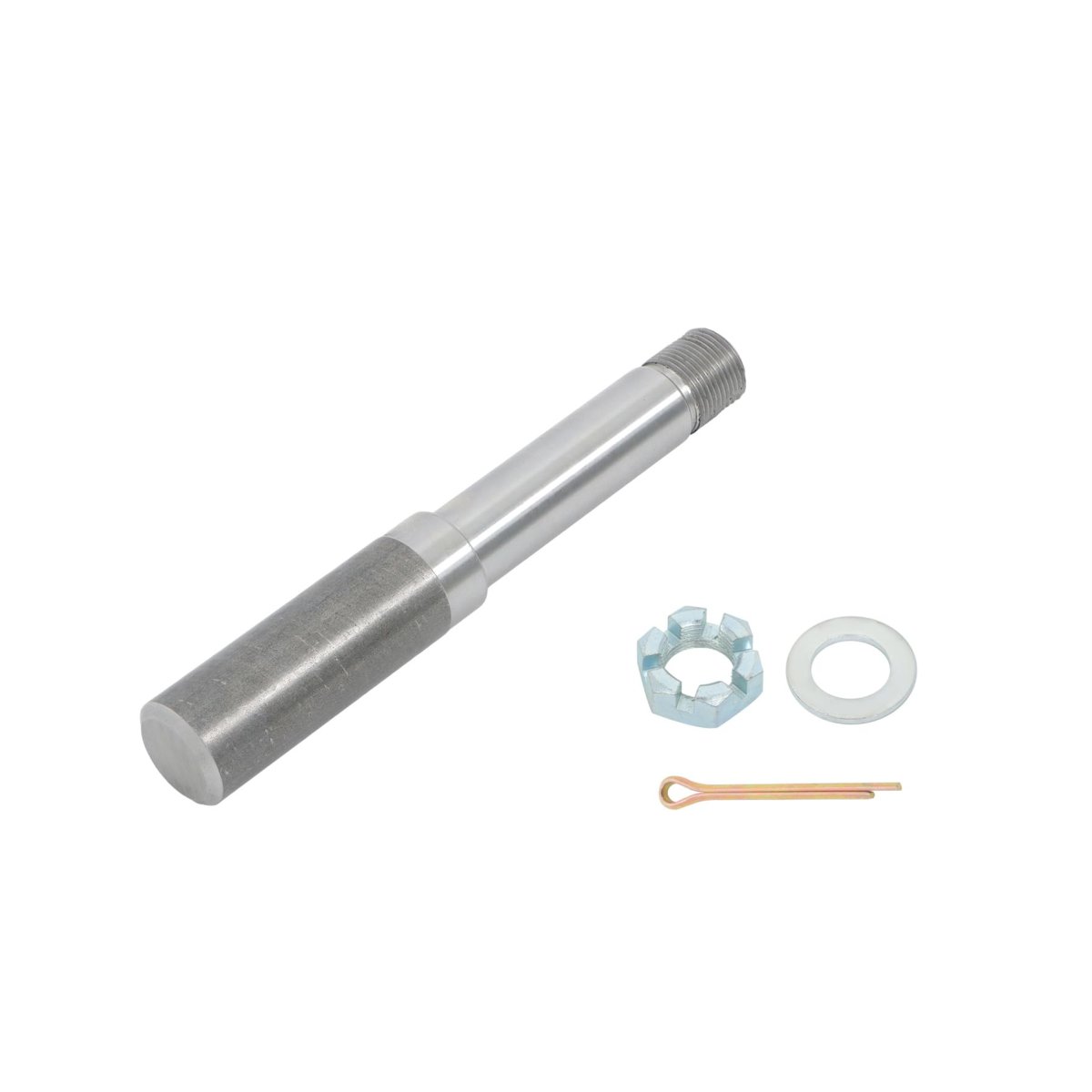 Bt8 Round Spindle With Fastening Accessories For 2000lb Axles 1 25 In Shank Diameter And 8 Overall Length Stainless Steel