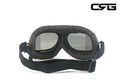 Crg Sports Vintage Aviator Pilot Style Motorcycle Cruiser Scooter Goggle T08 T08std Smoke Lens Silver Frame Dark Chocolate 