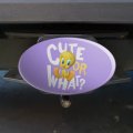 Looney Tunes Tweety Cute Or What Oval Tow Trailer Hitch Cover Plug Insert