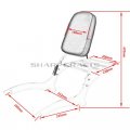 Backrest Sissy Bar Luggage Rack Pad Compatible With Replacement For Yamaha V Star 1100 Xvs1100 Classic Dragstar