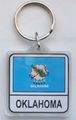 Oklahoma Lucite Keyring 