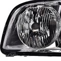 G-plus Headlights Assembly Compatible With 2005 2006 2007 2008 2009 Ford Mustang Bumper Headlamp Clear Lens Chrome Housing