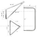 Door Mirror Stainless Steel Passenger Side For Ford F350 F600 F700 1980-1997