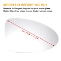 Car Rearview Right Passenger Side Mirror Glass Replacement W Backing Plate Aspherical Heated White For Porsche Macan 2014-2018