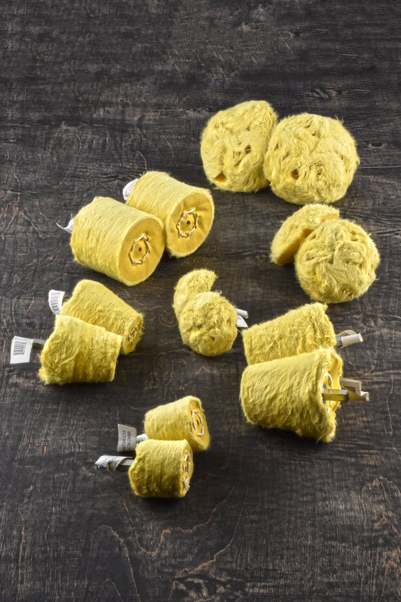 Se Set Of Assorted Cloth Yellow Buffs 14 Pc Cbm13