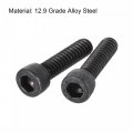 Uxcell 10-24x3 4 Hex Socket Head Cap Screw Bolts 12 9 Grade Alloy Steel 50pcs