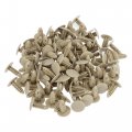 Uxcell 100pcs 6mm Hole Plastic Rivets Fastener Push Clips Khaki For Car