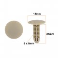 Uxcell 100pcs 6mm Hole Plastic Rivets Fastener Push Clips Khaki For Car