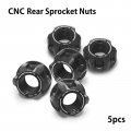 Autobahn88 Motorcycle Sprocket Nut Dress-up Kit Compatible With Mv Agusta F4 1000 Rr 2010-2019 Black Set Of 5