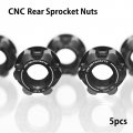 Autobahn88 Motorcycle Sprocket Nut Dress-up Kit Compatible With Mv Agusta F4 1000 Rr 2010-2019 Black Set Of 5